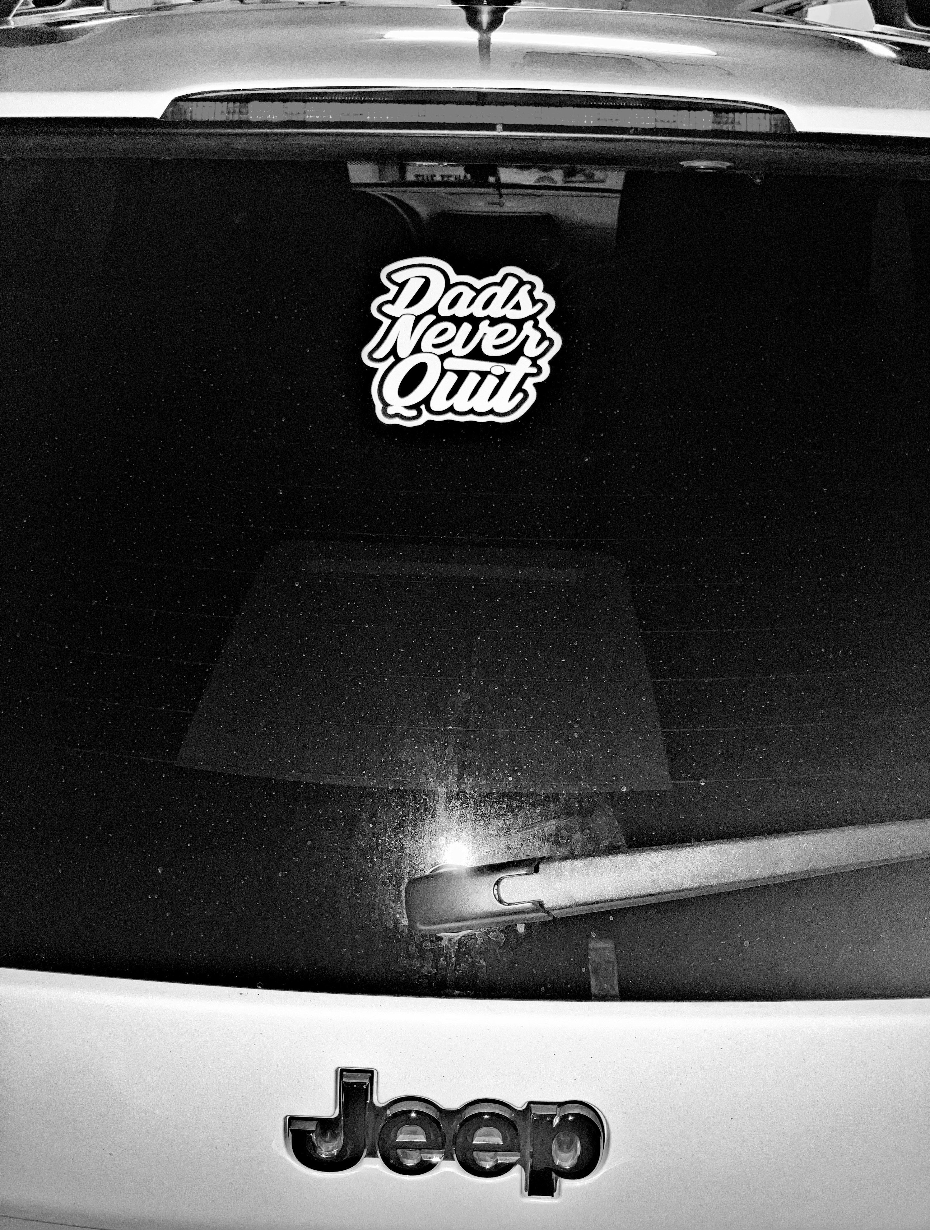 Dads Never Quit Car Decal (5x5)
